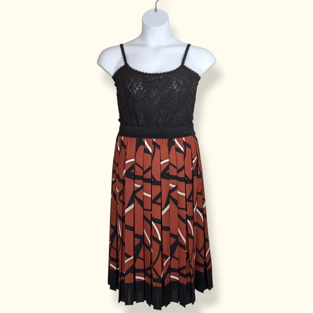 🍁Joseph Ribkoff Bohemian Abstract Pleated Skirt